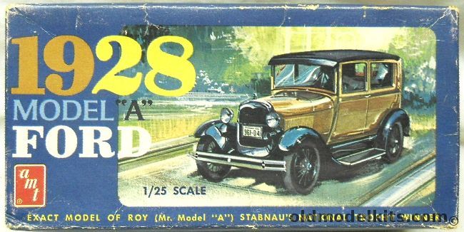 AMT 1/25 1928 Ford Model A Tudor - Stock Or Racing, 2128-150 plastic model kit